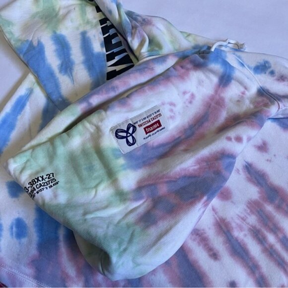 TNA Rainbow 1984 Tie Dye Hooded Sweatshirt US M - Picture 8 of 9